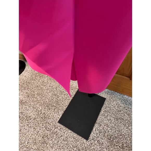 Eliza J Plus Pink Ruffle One-Shoulder Sheath Dress 22W Scuba Fabric - Picture 5 of 8